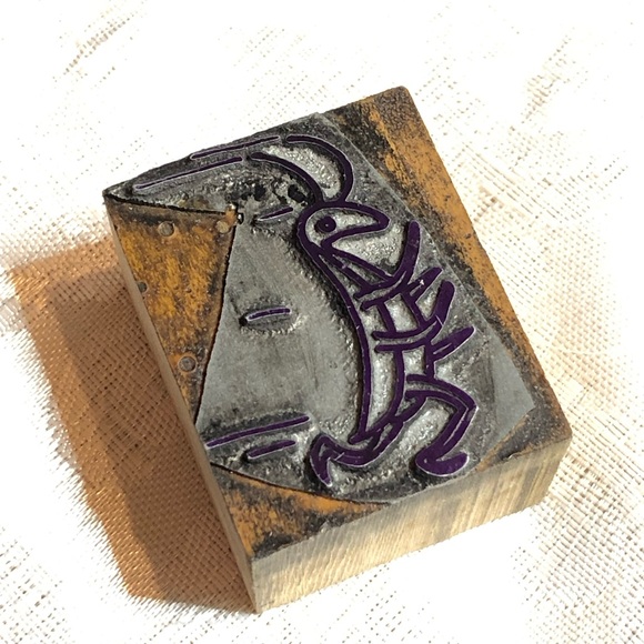 Antique Wooden Print Block Running Cricket Insect Bug - Picture 3 of 4